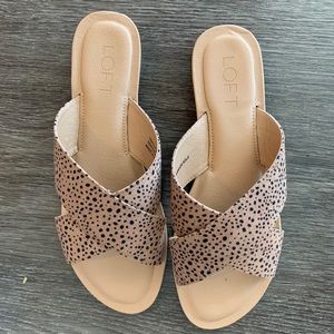 Criss cross woven slide sandals NWOT size 7